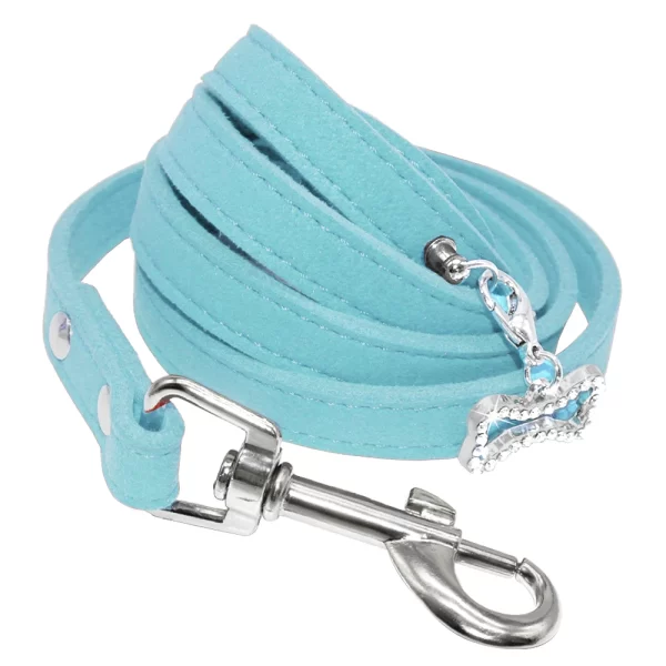 Small Dog Leash Soft Suede Leather Dog Leashes For Chihuahua Yorkishire Pug Small Dogs Cats Walking Leash Pink - Image 8