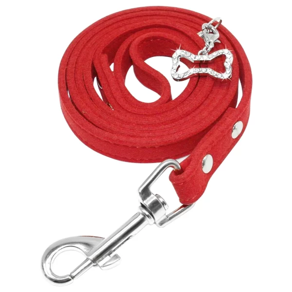 Small Dog Leash Soft Suede Leather Dog Leashes For Chihuahua Yorkishire Pug Small Dogs Cats Walking Leash Pink - Image 5