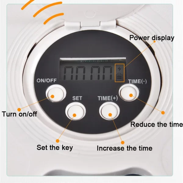 Pet Automatic Feeder Portion Control Digital Timer Detachable Dogs Cats Anti Slip 6 Meal Trays with Voice Recorder Dry Wet Food - Image 12