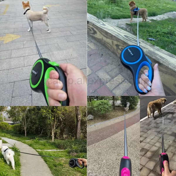 Bicolour Retractable Pet Leash Automatic Extending Dog Lead Large Dogs Belt Samoyed 8 Meter Rope Flexible Borzoi Roulette 26Feet - Image 6