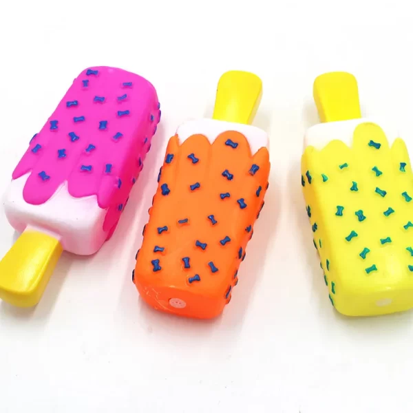 1pc Pet Dog Toy Chew Squeaky Rubber Pink Popsicle Shaped Toys for Cat Puppy Baby Dogs Ice Cream Bite Molar Toy Funny Interactive - Image 6