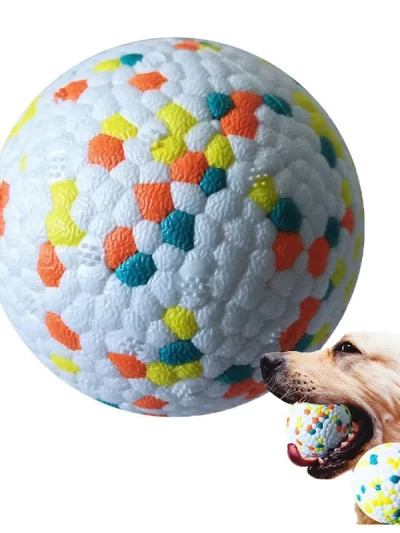 Pet Dog Toy Ball Light Chew Rubber Ball High Elastic Bite Resistance Interactive Throwing Flying Toys for Dogs Pet Accessories