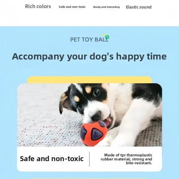 Pet Toy TPR Ball Interaction Pets Relieving Boredom Bite Resistance Small Medium-sized Dog Grinding Sleeping Venting Ball - Image 4