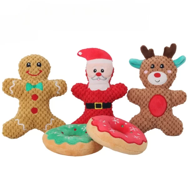 Plush Pet Christmas Dog Toys for Large Small Dogs Pet Products Dog Accessories Squeaky Chew Tooth Toy - Image 3