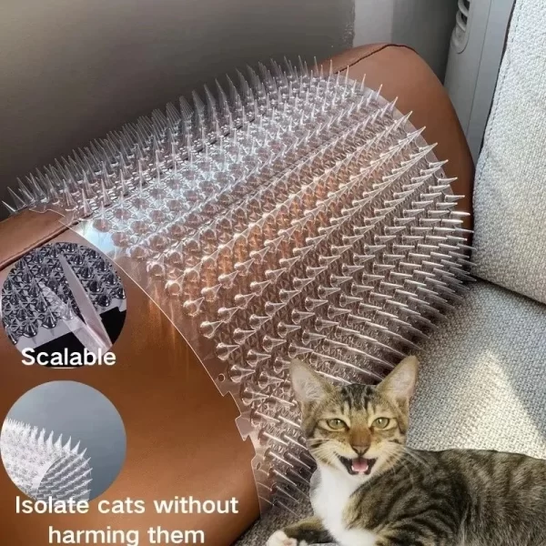Pet Training Mat with Prickle Spikes Anti Digging Climbing Deterrent Pad for Cats Dogs Adjustable Indoor Outdoor Duty Protector