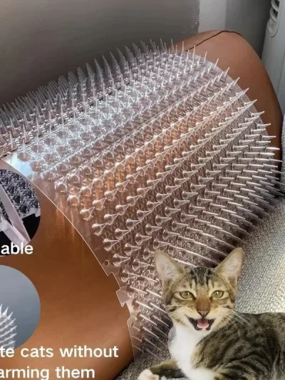Pet Training Mat with Prickle Spikes Anti Digging Climbing Deterrent Pad for Cats Dogs Adjustable Indoor Outdoor Duty Protector