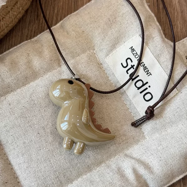 Sweet Cute Elephant Dinosaur Pendant Necklace for Women Men Fashion Long Rope Chain Necklace Vintage Y2K Jewelry Accessories - Image 12
