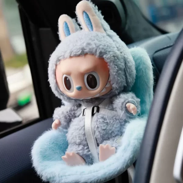Plush Safety Seat For Labubu Sitting Party Series Dolls Seat with Clip Car Air Outlet Decoration Birthday Gifts Doll Accessories - Image 4