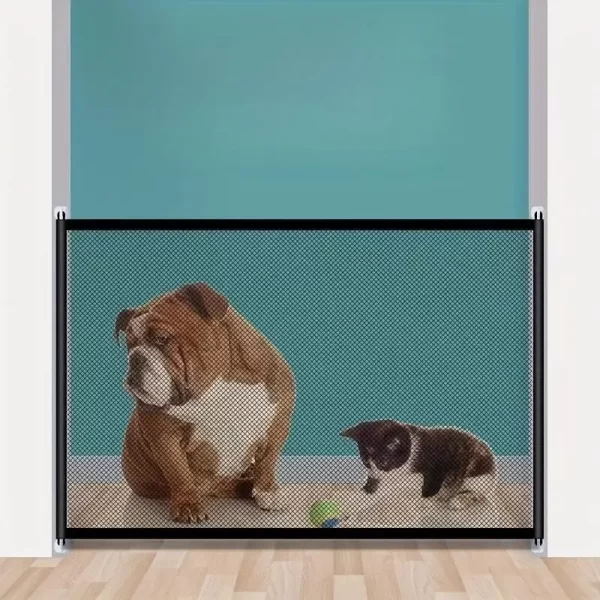 Pet Dog Gate Ingenious Mesh Dog Fence For Indoor and Outdoor Safe Pet Dog gate Safety Enclosure Pets Supplies Dropshippings 2024 - Image 2