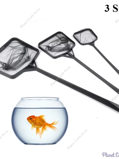 Portable Fish Net Long Handle Square Aquarium Accessories Aquarium Net Fishing Net Spoon Net High Quality Fish Tank Net 3 Sizes