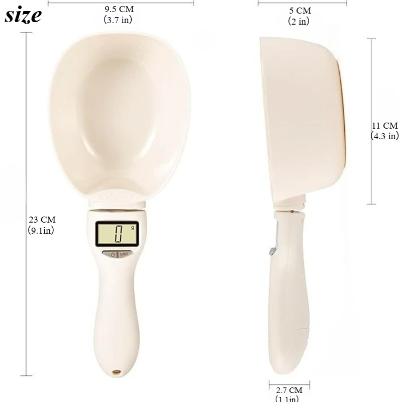 Small precise Pet Food Measuring Scoop Electronic Dog Cat Food Measuring Cup Digital Spoon Scale Food Scale with LED Display - Image 2