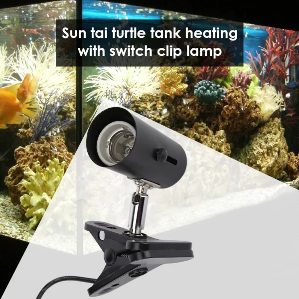 E27 Heating Reptile Lamp Holder UVA UVB Clip-on Bulb Cover for Pet Light Tortoise Ceramic Heater Lamp Holder with Switch Clip - Image 5