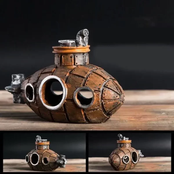 Resin Submarine Ornaments Fish Shrimp Shelter Cave Landscaping Accessories for Aquarium Fish Tank Decorations - Image 4