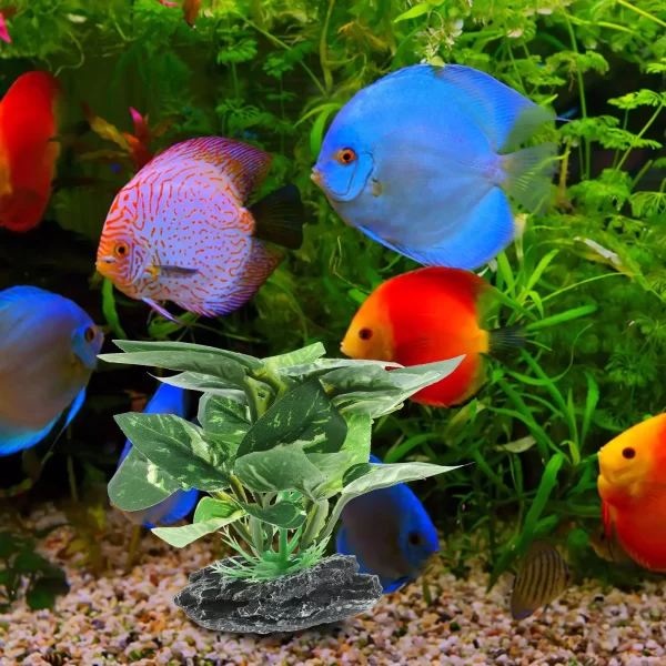 Artificial Plant Decoration for Aquarium Realistic Faux Silk Fish Tank Plants Jellyfish Pond Accessories Plastic Decor Easy - Image 3