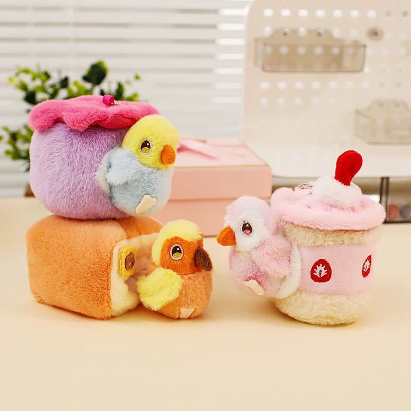 12cm Kawaii Bird Plush Toys Mini Artificial Bird Pendants Cute Lifelike A hanger with A Bird's Nest for kids Birthday Xmas Gifts - Image 9