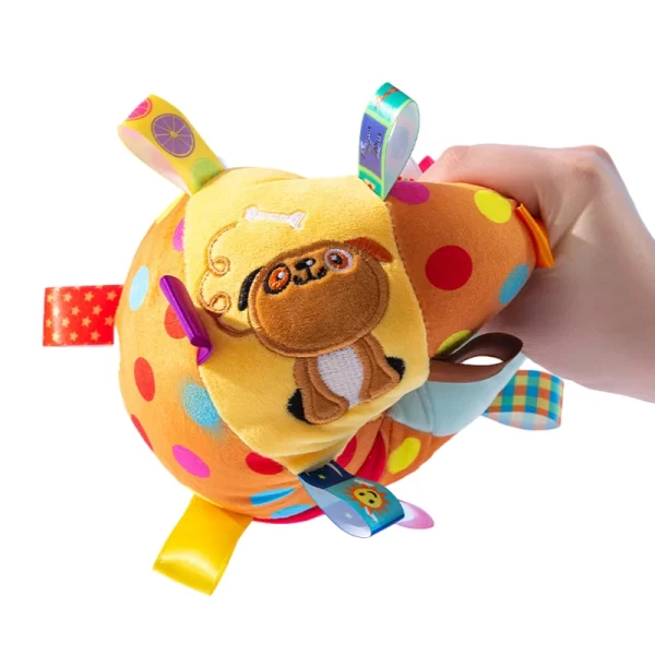 Plush Dog Vocal Toy Ball Funny Interactive Pet Toys with Bells Cleaning Tooth Chew Toy For Small Large Dogs Cats Puppy Plaything - Image 3