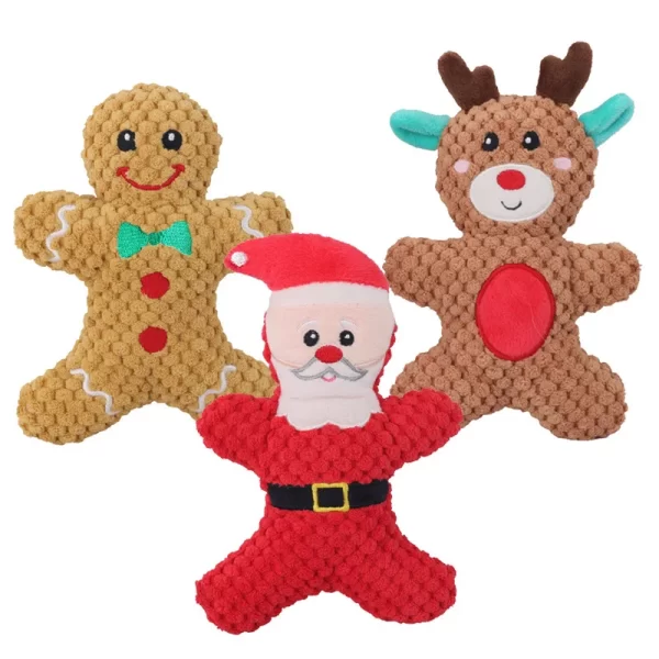 Plush Pet Christmas Dog Toys for Large Small Dogs Pet Products Dog Accessories Squeaky Chew Tooth Toy - Image 4