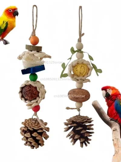 juguetes para pájaros Bird Toys Chewing Funny Parrot Toy Pet Bite Tearing Toy Cockatiels Parakeet Training Toy Bird Accessories