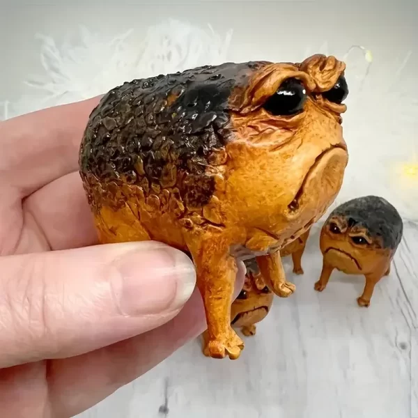 Unique Angry African Rain Frog Bonsai Accessories Resin Statues - Perfect for Garden, Outdoor, and Tabletop Decorations - Image 2