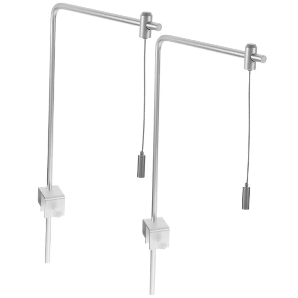 2 Pcs Aquarium Stand Riser Mount Fish Tank Lamp Holder Light Bar Aluminum Alloy for Rimless Tanks Silver - Image 4