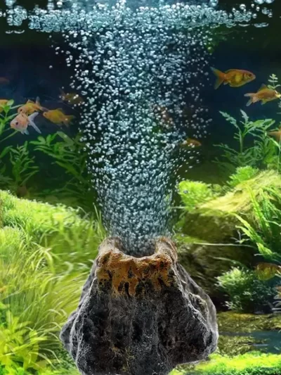 1pcs Fish Tank Landscaping Simulation Volcano Aquarium Accessories Rockery Aerator For Aquarium Pump Bubble Stone Oxygen