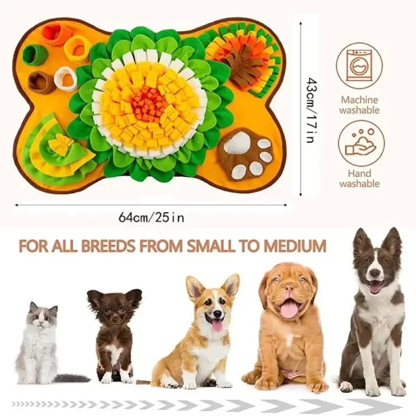 ​​Snuffle Mat for Dogs Large Breed Interactive Durable Dog Training Mat Slow Feeding Pad Foraging Skills Mental Stimulation - Image 2