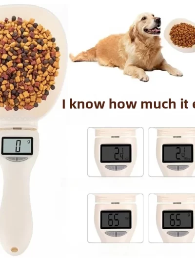 Small precise Pet Food Measuring Scoop Electronic Dog Cat Food Measuring Cup Digital Spoon Scale Food Scale with LED Display