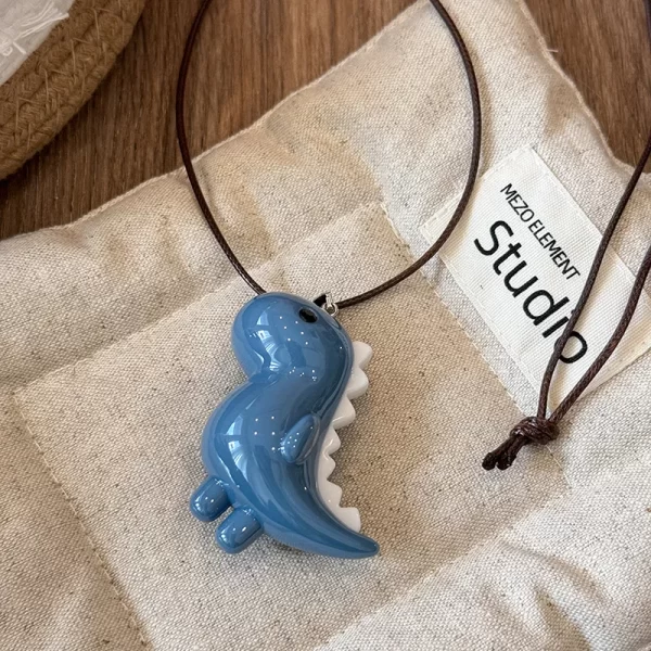 Sweet Cute Elephant Dinosaur Pendant Necklace for Women Men Fashion Long Rope Chain Necklace Vintage Y2K Jewelry Accessories - Image 11