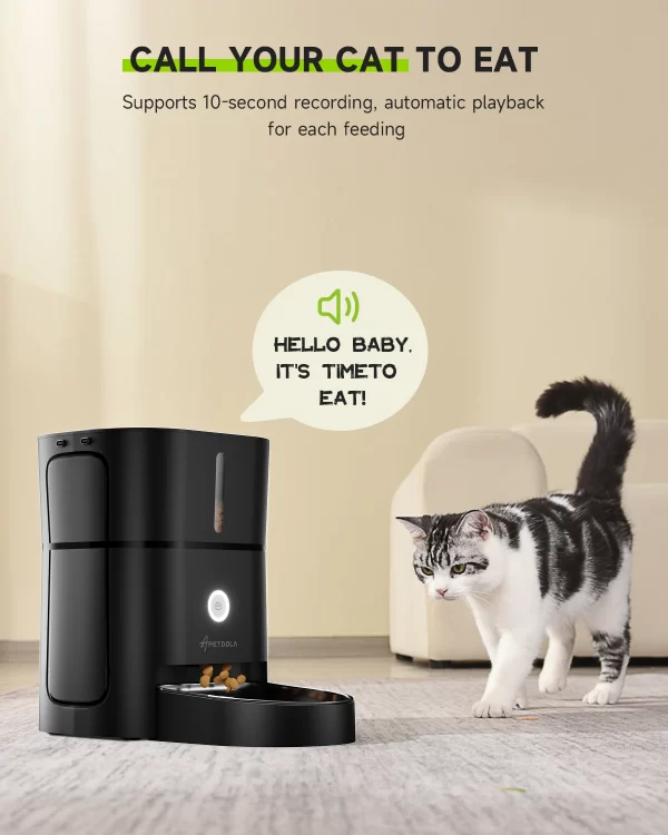 APETDOLA Automatic Cat Feeder Pet Smart Cat Food Dispenser Remote Control WiFi Button Timed Feeders For Cats Dog Accessories - Image 2