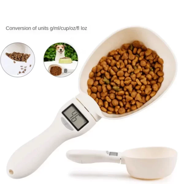 Electronic measuring tool for dog and cat, food bowl measuring spoon, digital display, weight scale