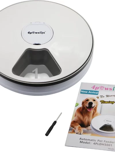 6 Grids Automatic Pet Feeder Smart Cat Food Dispenser For Wet & Dry Food Dispenser Auto Feeder For Cat Dogs