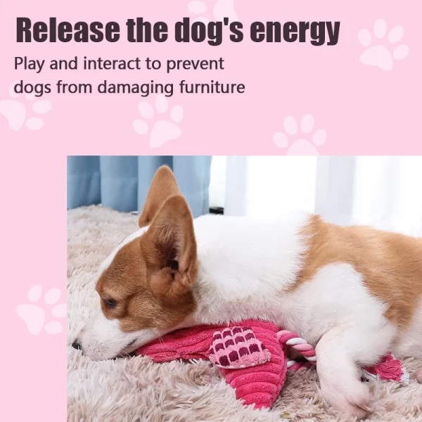 1PC Animal Shape Squeaky Toys Plush Dog Toy Cute Bite Resistant Corduroy Dog Toys for Small Large Dogs Puppy Pet Dog Accessories - Image 4