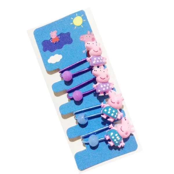 Peppa Pig Hairpins Hair Rope Children Kawaii Peppa Pig George Hairpins Hair Rope Bb Clip Girls Peppa Pig Accessories Students - Image 9
