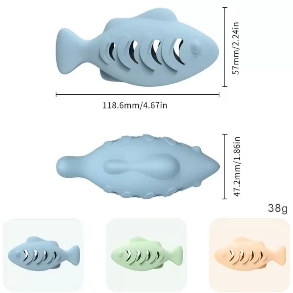 Interactive Cat Toy for Indoor Cats Food Dispenser Feeder Blue Treat & Catnip Stuffer Fun Engaging Pet Play - Image 3