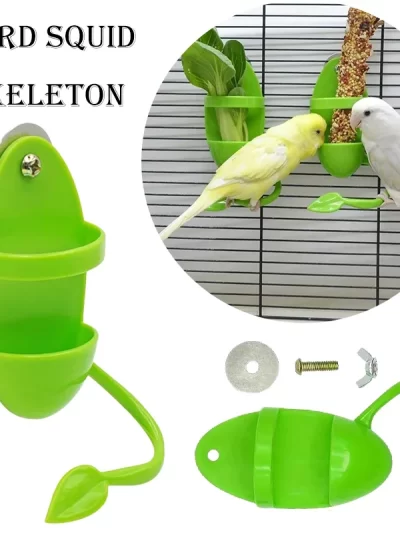 Bird Cuttlebone Holder Parrot Feeder Hanging Veggie Fruit Cup Accessories for Cockatiel Budgies Durable Non Toxic Easy Clean Bir