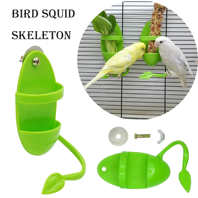 Bird Cuttlebone Holder Parrot Feeder Hanging Veggie Fruit Cup Accessories for Cockatiel Budgies Durable Non Toxic Easy Clean Bir
