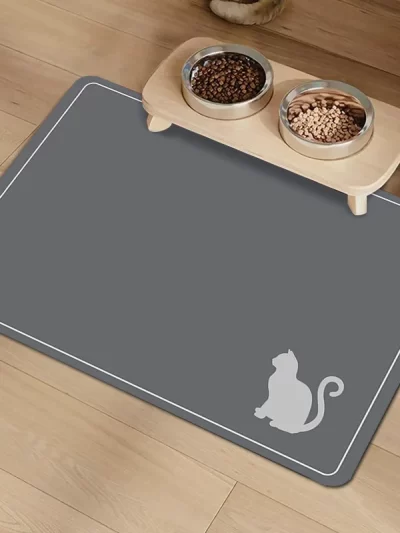 VIKAMA Dog Food Mats Diatomaceous Earth Dining Mat Soft Non-Slip Stain-Resistant Dog And Cat Food Bowl Mat Home Decoration