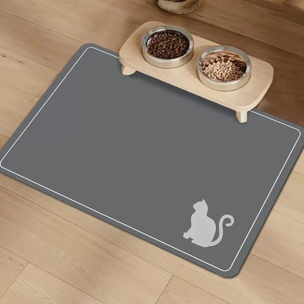 VIKAMA Dog Food Mats Diatomaceous Earth Dining Mat Soft Non-Slip Stain-Resistant Dog And Cat Food Bowl Mat Home Decoration