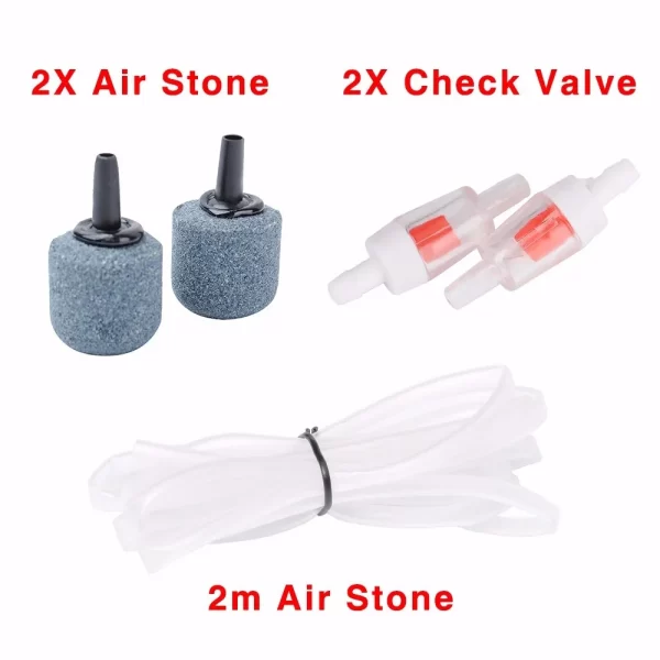 Aquarium Air Pump Fish Tank Mini Compressor Single Double Outlet with Check Valve Tube Aquatic Accessories 220V 3W 5W - Image 13