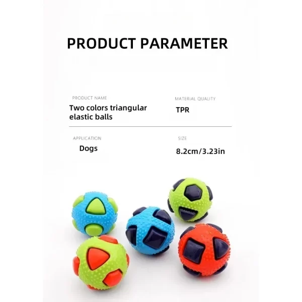 Pet Toy TPR Ball Interaction Pets Relieving Boredom Bite Resistance Small Medium-sized Dog Grinding Sleeping Venting Ball - Image 3