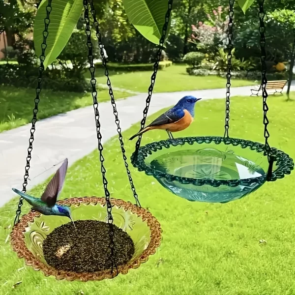 Hanging bird baths and feeders, outdoor bird food trays, bird food racks, garden decorative bird food racks - Image 6