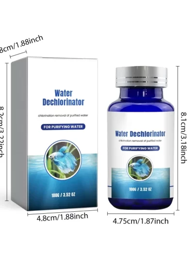 Aquariums Water Chlorine Removers for Chlorine Hardness Alkalinity Solution Fishtanks WaterQuality Conditioner Cleaner