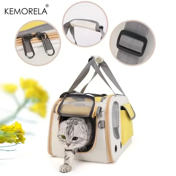 1Pcs Portable Pet Carrier Cat Bag For Cats And Dogs Ideal For Travel And Outdoor Activities Suitable For Cats And Small Dogs - Image 2