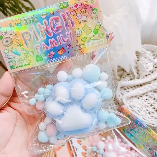 Squeeze Cat Paw Toys Cute Soft Abreact Relief Relax Toys Sticky Decompressing Pinching Cat Paw Stress Relief Squishy Toy - Image 7