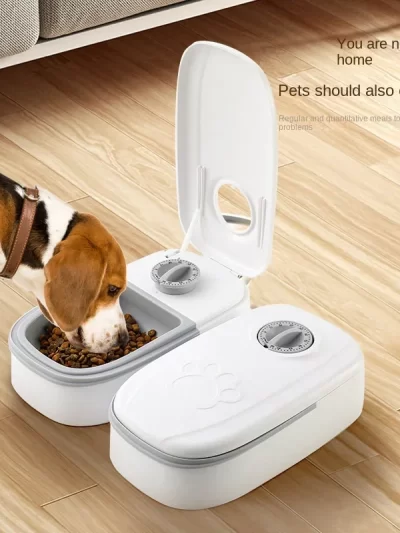 Dog Feeder Cat Automatic Feeding Water Bowl with Timer Pet Food Storage Dispenser  Container Pets Puppy Kitten Accessories
