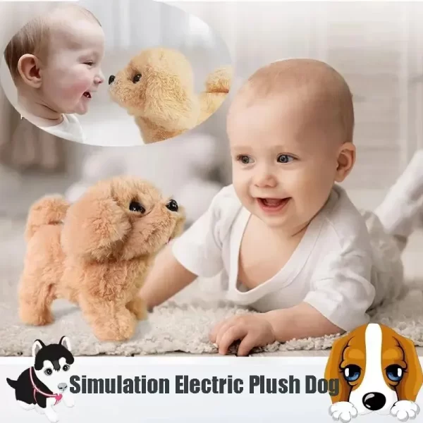 Realistic Plush Simulation Smart Dog Children Toy Can Walking And Call Electric Plush Robot Pet Dog Toddler Christmas Gift - Image 4