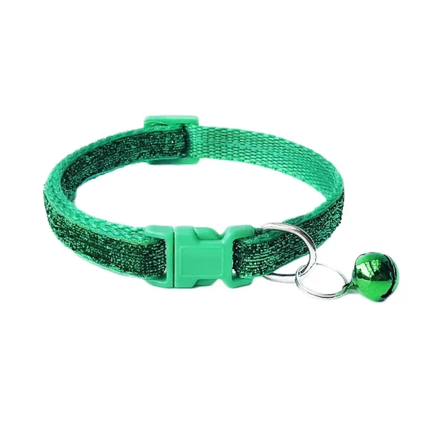 Sequin Pet Cat Collar With Bell Safety Buckle Small Dog Collar Adjustable Gato Necklace Puppy Kitten Collier Chain Quick Release - Image 7