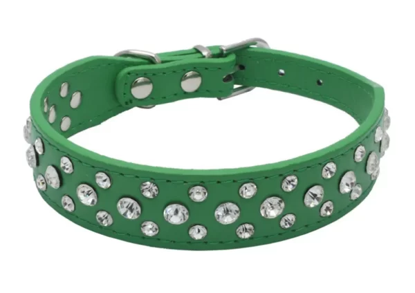 Pet collars for small dogs, pet collars, rhinestone PU collars for cats and dogs, adjustable to prevent pets from being lost - Image 16