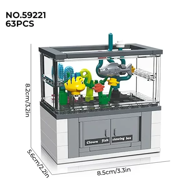 Fish Tank Building Blocks Set Pet Creative Diy Educational Building Blocks Toy Home Furniture City Building Bricks Children Toys - Image 10