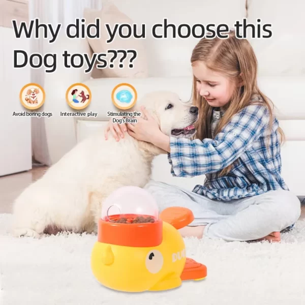 Yellow Duck Interactive Dog Food Dispenser Feeder for Cats Puzzle Durable Plastic Training Toys Cat Snack Feeding and Water Pet - Image 5